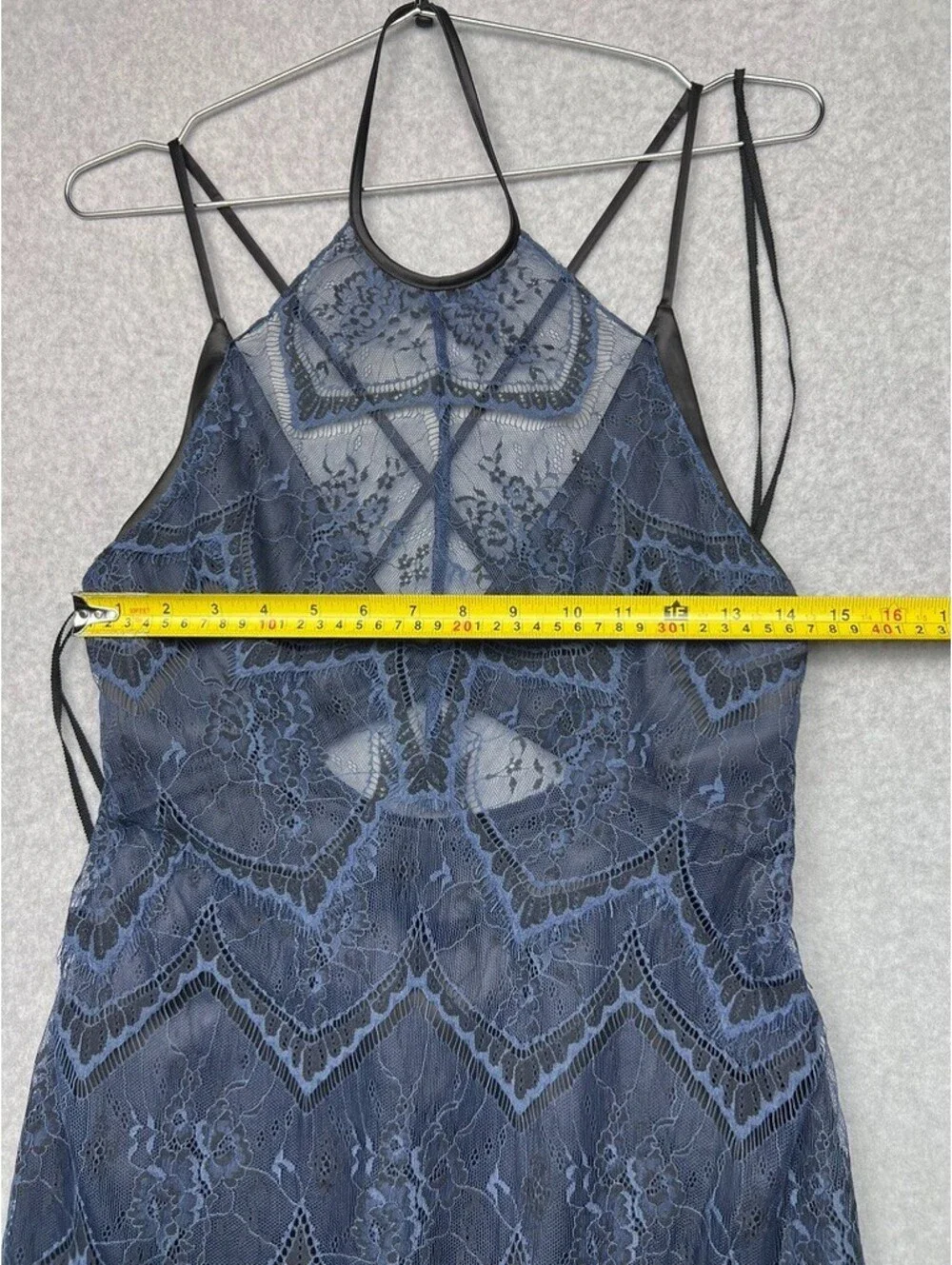 Free People Nothing Like This Lace Mini Dress 8 Cutout Halter Boho Festival Y2K